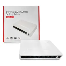 Switch Rede Rj45 8 Portas Rj45 10/100/1000 Divisor Internet Foto mini 2