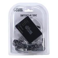 Switcher 5 Em 1, Hdmi, 4k/30hz, Pure Power, Pp-swt-002 Foto mini 4