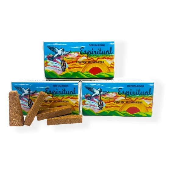Tablete Natureza Defumador Tablete Espiritual Fragrância Espiritual Em Caixa X 20 Unidades 80g Foto 1