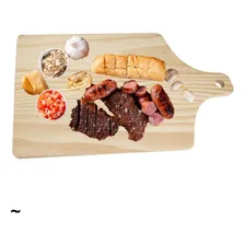 Tabua 50x30cm Madeira Para Churrasco Liquidação Black Friday Cor Marrom Pinus Foto mini 4
