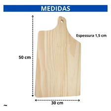 Tabua 50x30cm Madeira Para Churrasco Liquidação Black Friday Cor Marrom Pinus Foto mini  2