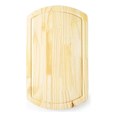 Tábua Churrasco Oval Madeira Pinus Tábua Corte 45 Cm Foto 1