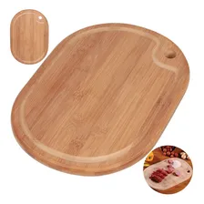 Tabua De Bamboo Oval 33x23cm Mor Foto  mini 1