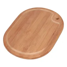 Tabua De Bamboo Oval 33x23cm Mor Foto mini  2