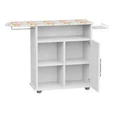 Tabua de Passar Roupa Com Organizador Porta E Prateleiras Cor Branco Foto mini 2