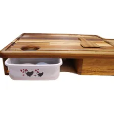 Tábua Inteligente Master Grill Com Garfo E Faca Bianchi Personalizados Com Nome Cor Marrom Geométrico Foto mini 4
