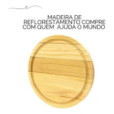 Tabua Para Bolo Redonda De Madeira Pinus Rápido 24h Foto mini 3