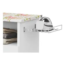 Tabua Passar Roupa Organizadora Com Prateleiras Portas Cor Branco Florido Foto mini  3