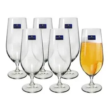 Taça Cerveja Chop Cristal Bohemia 380ml Jogo 6 Unid Cor Transparente Foto mini 1