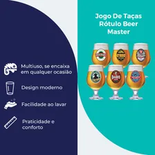 Taça Cerveja Personalizada Chopp Barcelona Vidro Jogo 6 Pçs Foto mini  3