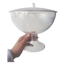 Taça Grande Acrílico Doceira Doces Cristal C/ Tampa Foto mini  3