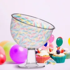 Taça Inclinada Media Acrílica Para Doces Doceira Cor Cristal Foto mini 2