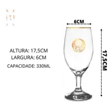 Taça Palmeiras Vinho Vidro Luxo 330ml Brasfoot Chop Cor Transparente Foto mini 3