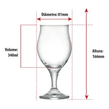 Taça para Cerveja, Taça de Cristal, Ruvolo 340ml Foto mini 2