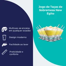 Taça, Taça de Vidro Ruvolo, Sobremesa 225ml, 12pcs 6 taças e 6 colheres. Foto mini  3