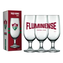 Taça Vidro Fluminense Copo Cerveja Chopp Tricolor Foto  mini 1
