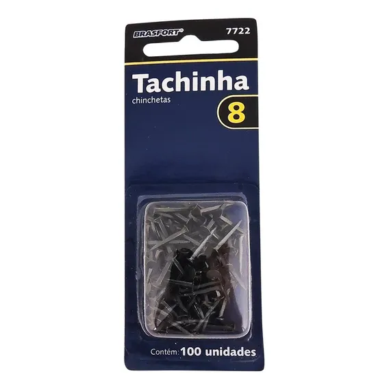 Tachinha Brasfort 08 Blister Com 100pecas 7722 Foto 1