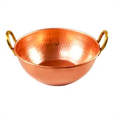Tacho De Cobre Puro Com Alças Em Liga De Bronze 5 Litros Foto mini 1
