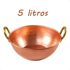Tacho De Cobre Puro Com Alças Em Liga De Bronze 5 Litros Foto mini 2