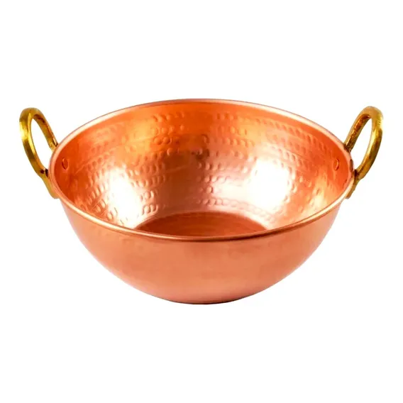 Tacho De Cobre Puro Com Alças Liga De Bronze 3 Litros Foto 1