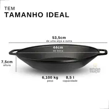 Tacho De Ferro Fundido Duas Alças 44cm Disco De Arado Taxo Cor Preto Foto mini  3