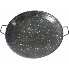 Tacho Esmaltado Preto Paeja 60cm Com Alças Aço Fritar Foto  mini 1