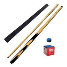 Taco Sinuca Bilhar Snooker Profissional Com Sola Giz E Capa Cor Preto Foto  mini 1