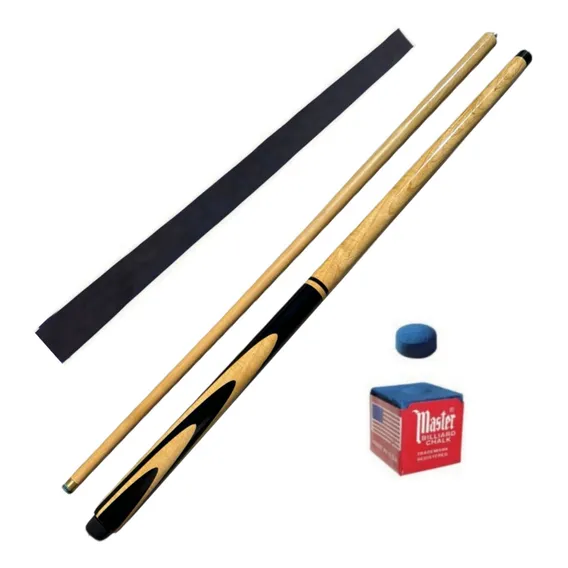 Taco Sinuca Bilhar Snooker Profissional Com Sola Giz E Capa Cor Preto Foto 1