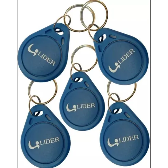 Tag Kit 5 Chaveiros De Proximidade Azul Rfid Gravado Lider Foto 1
