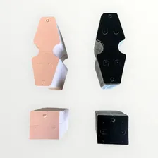 Tag Para Bijuterias Cartela Semi Joias Brinco Colar 200 Unid Cor Preto E Rosa Foto  mini 1