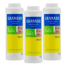 Talco Infantil Granado BebĂȘ 100g Kit Com 3 Unid Foto mini 1