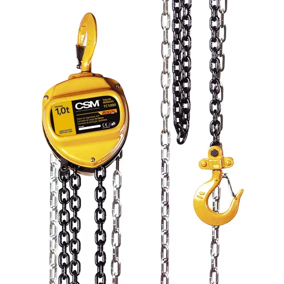 Talha Manual 1 Tonelada Corrente 3m Tc1000 Csm Foto 1