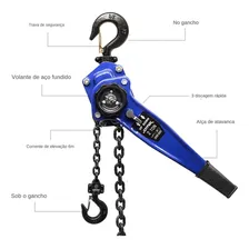 Talha Manual Com Alavanca 2 Ton 8mm, 3m Elevevação Foto mini 2
