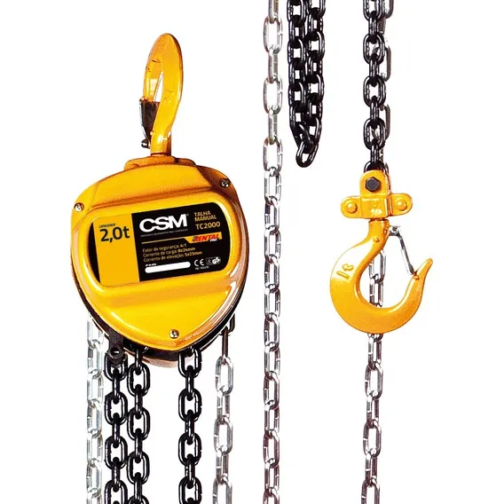 Talha Manual De Corrente 2 Toneladas X 8 Metros Csm Tc-2000 Foto 1