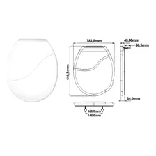 Tampa Assento Sanitário Oval Bellart Compact Branco Durín Foto mini  2