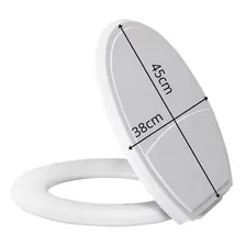 Tampa Assento Vaso Sanitário Almofadado Universal Macio Oval Cor Branco Foto mini 2