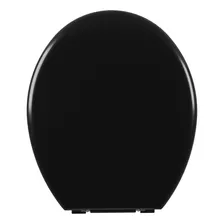 Tampa Assento Vaso Sanitário Oval Universal Almofadado Astra Cor Preto Foto mini 4