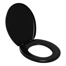 Tampa Assento Vaso Sanitário Oval Universal Almofadado Astra Cor Preto Foto mini 1