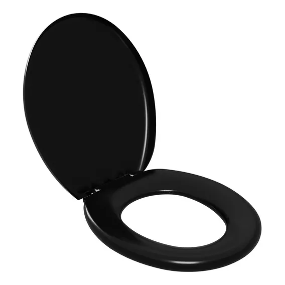 Tampa Assento Vaso Sanitário Oval Universal Almofadado Astra Cor Preto Foto 1