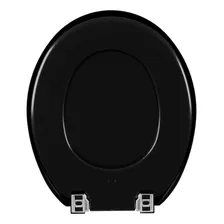 Tampa Assento Vaso Sanitário Oval Universal Almofadado Astra Cor Preto Foto mini 3