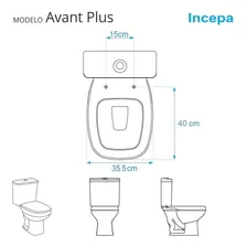 Tampa De Vaso Avant Plus Branco Para Louça Incepa Foto mini 3