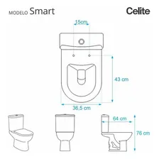 Tampa De Vaso Com Amortecedor Smart Branco Para Louça Celite Foto mini 4