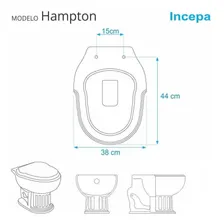 Tampa De Vaso Em Mdf Hampton Branco Para Bacia Incepa Laufen Foto mini 3