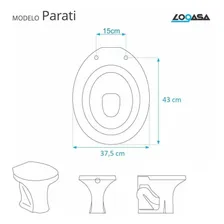Tampa De Vaso Parati Branco Para Louça Logasa Foto mini  3