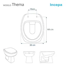 Tampa De Vaso Poliéster Thema Bege Biscuit Para Bacia Incepa Foto mini 3
