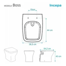 Tampa De Vaso Sanitário Poliéster Boss Incepa Fech Suave Bco Foto mini 4