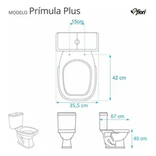 Tampa De Vaso Sanitário Poliéster Primula Plus Marfim Fiori Foto mini  2