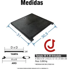 Tampa Esgoto Calçada Elétrica Gordura 30x30 Ferro Articulada Foto mini  3