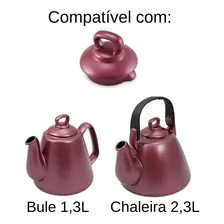 Tampa P/ Chaleira Tropeiro/bule Tropeiro Pomodoro Ceraflame Cor Vermelho Foto mini 2