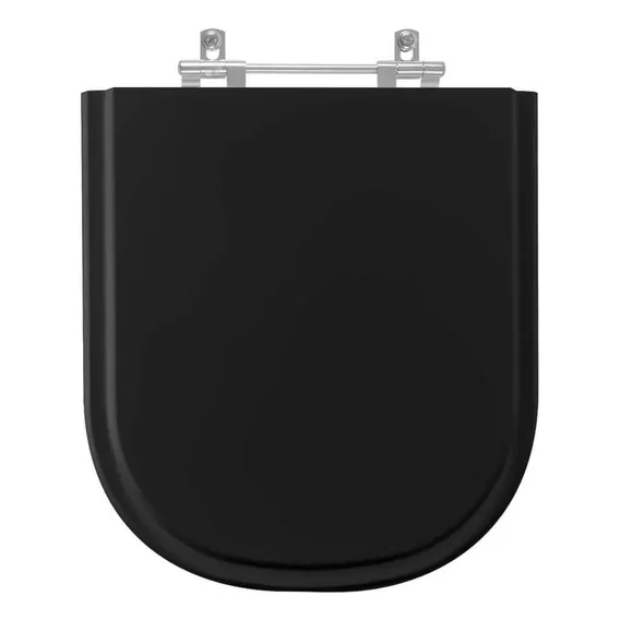 Tampa Para Vaso Sanitário Lorenzetti Square - Cor: Preto Foto 1